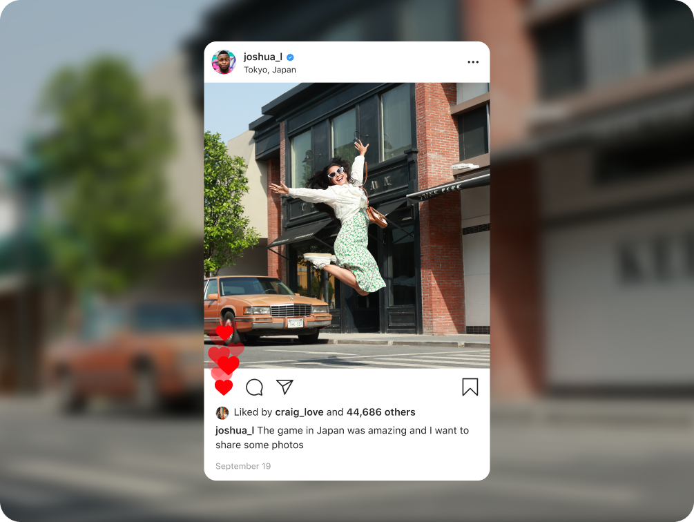 Vertical shooting in 4k@30fps means you can upload footage to your socials fast. Less editing and less hassle.