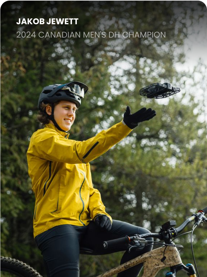 <p>“It's game-changing that I can head out for a ride and capture high-quality drone shots totally hands-free, all by myself.”</p>