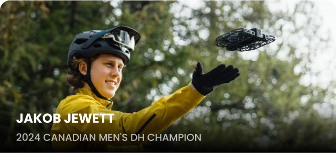 <p>“It's game-changing that I can head out for a ride and capture high-quality drone shots totally hands-free, all by myself.”</p>